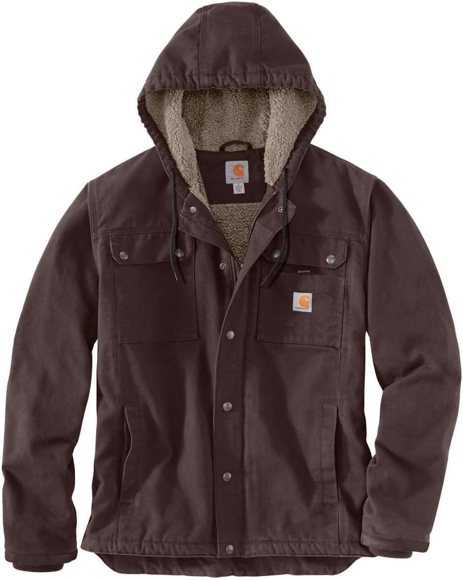 image:imageCarhartt Mens Washed Duck Bartlett JacketDark Brown