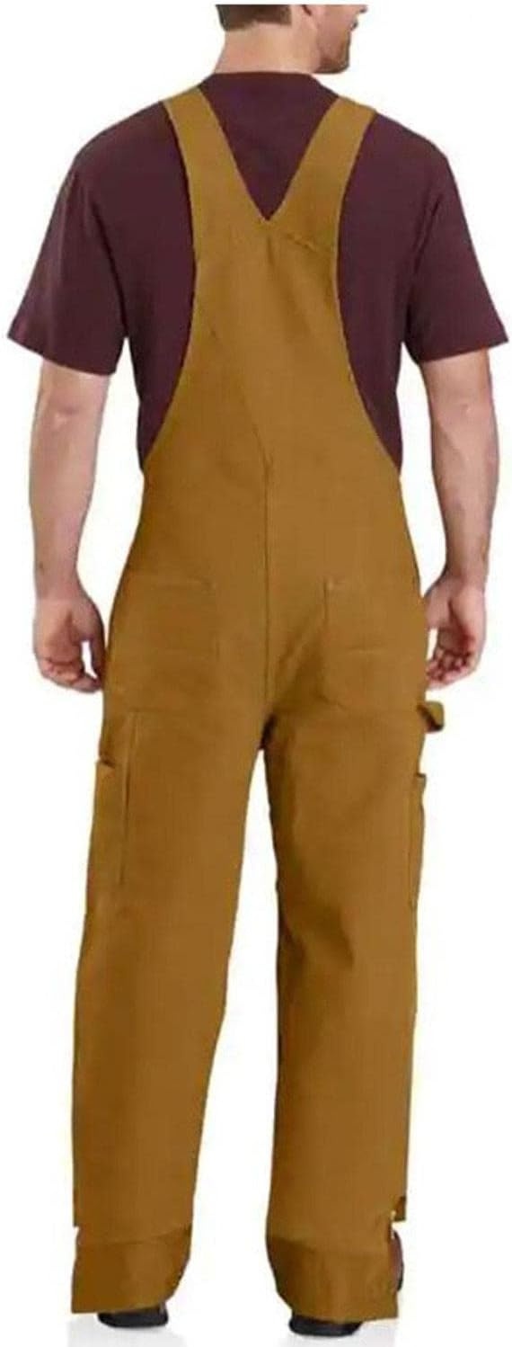 image:imageCarhartt Mens Washed Duck Insulated Bib OverallCarhartt Brown