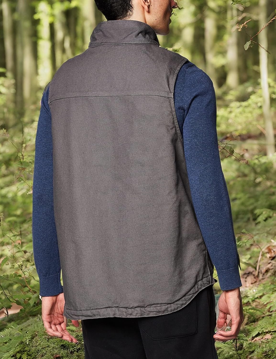 image:imageCarhartt Mens Washed Duck MockNeck VestGravel