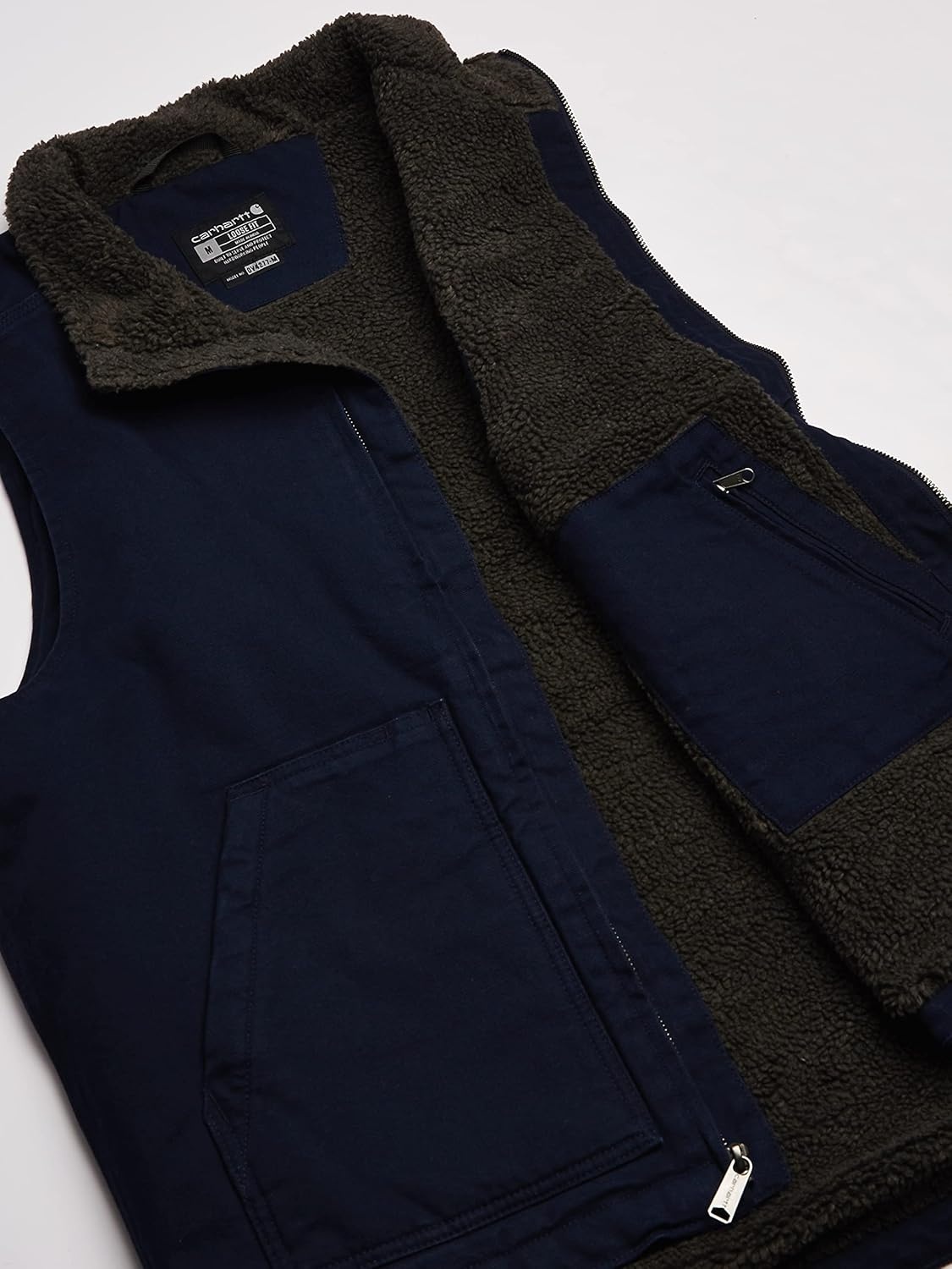image:imageCarhartt Mens Washed Duck MockNeck VestNavy