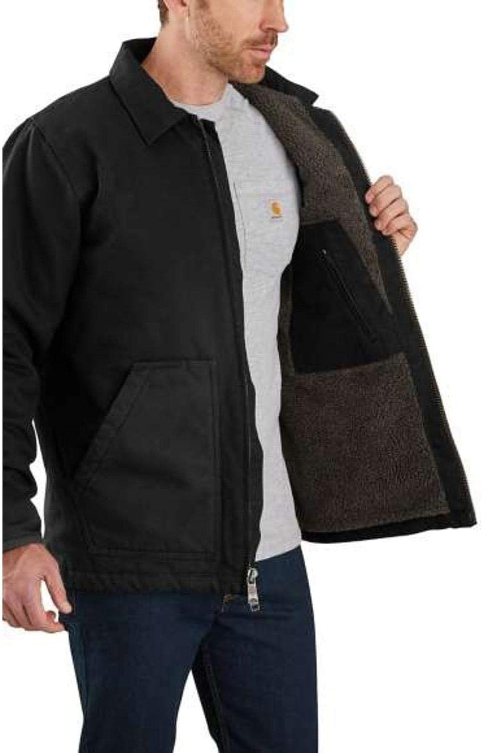 image:imageCarhartt Mens Washed Duck Ridge CoatBlack