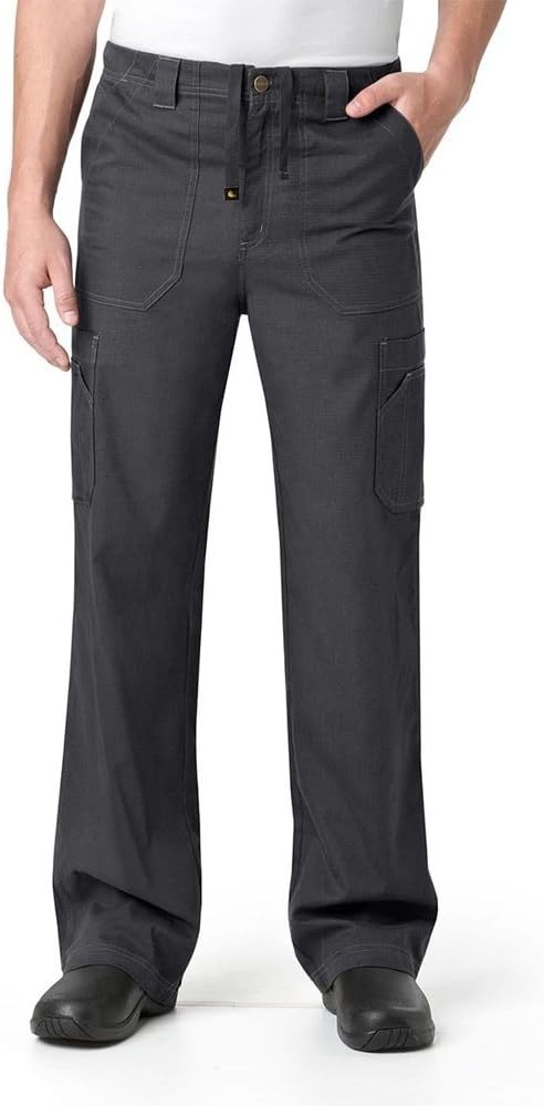 image:imageCarhartt Scrubs C54108 Mens Classic Fit Ripstop Boot Cut 8Pocket Cargo PantDark Pewter