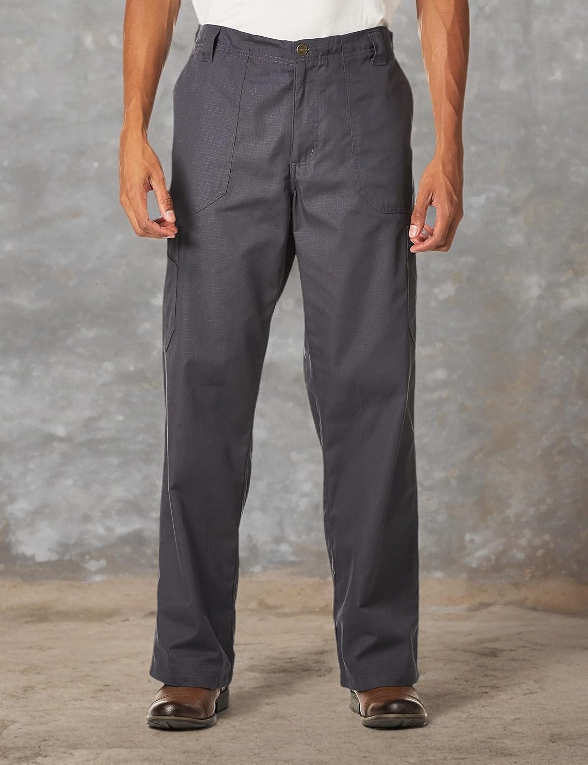 image:imageCarhartt Scrubs C54108 Mens Classic Fit Ripstop Boot Cut 8Pocket Cargo PantDark Pewter