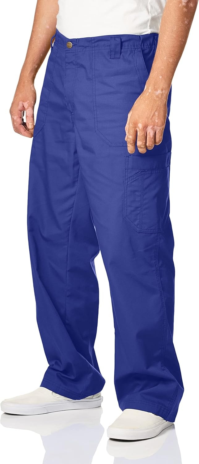 image:imageCarhartt Scrubs C54108 Mens Classic Fit Ripstop Boot Cut 8Pocket Cargo PantGalaxy Blue