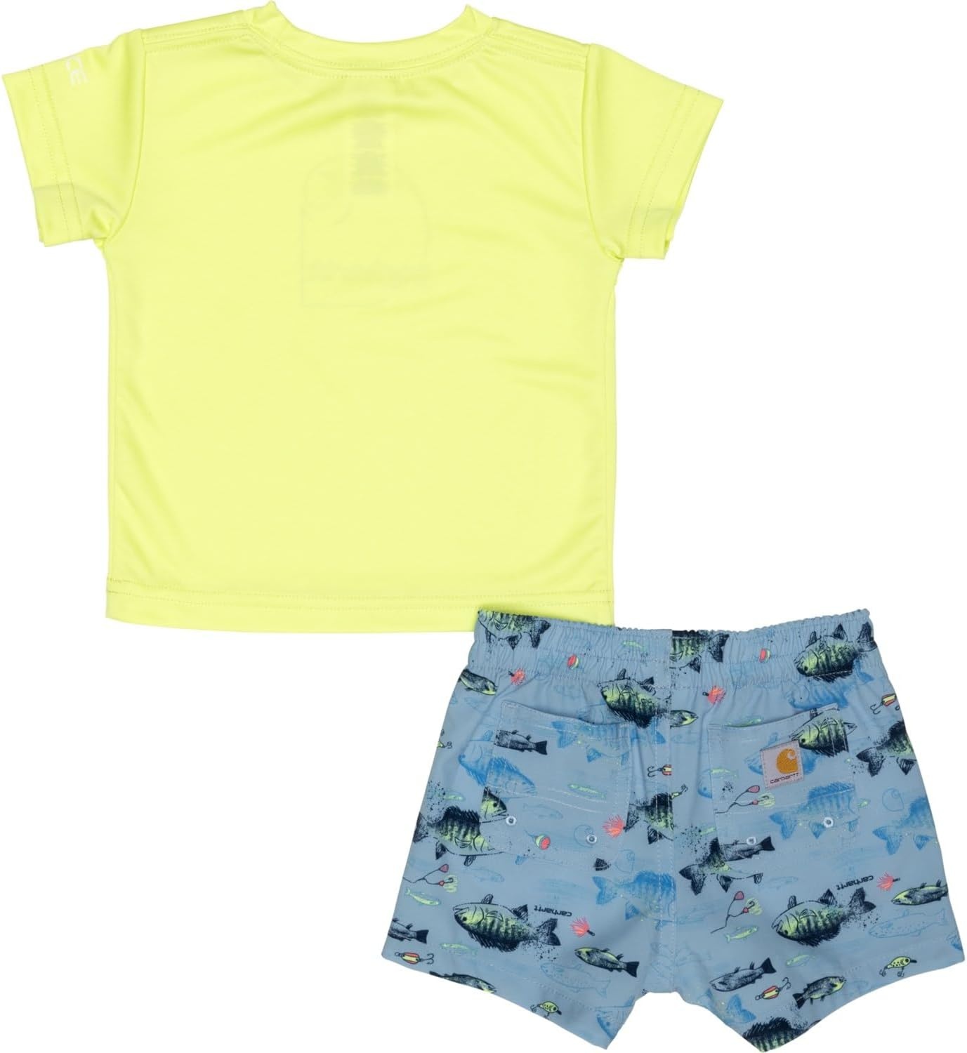 image:imageCarhartt Toddler Baby Boys Graphic Short Sleeve TShirt and Woven Shorts SetLight Blue