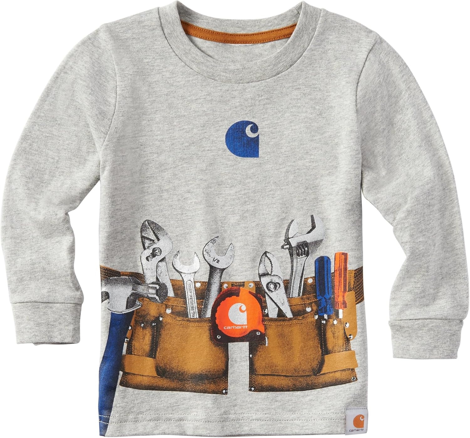 image:imageCarhartt Toddler Boys Long Sleeve Screen TShirtGrey Heather