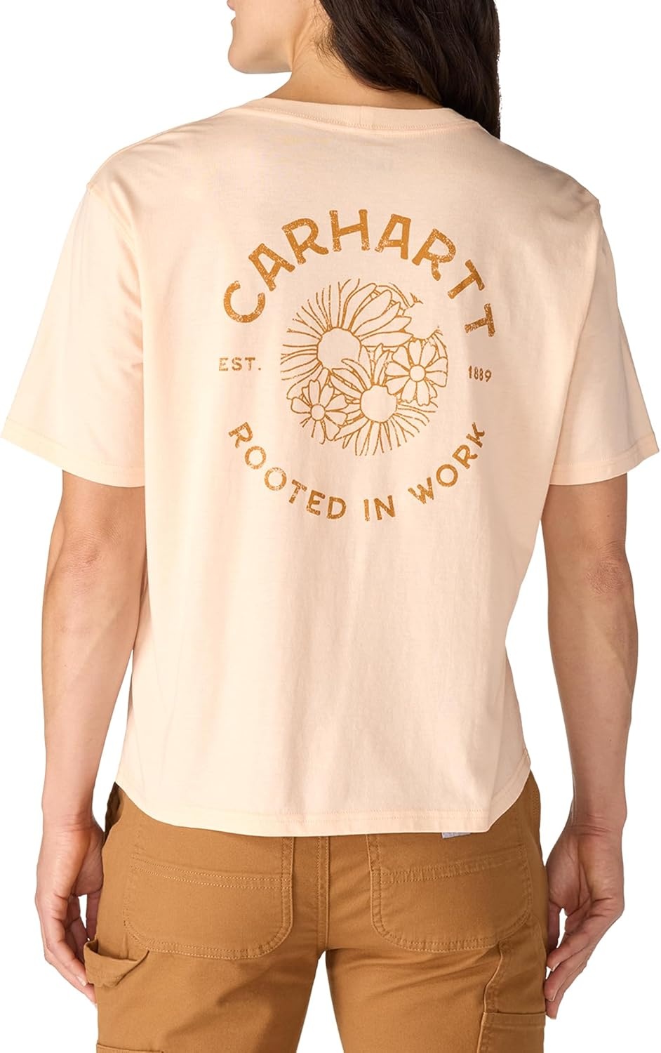 image:imageCarhartt Womens Tencel Fiber Series Loose Floral TShirtLight Coral