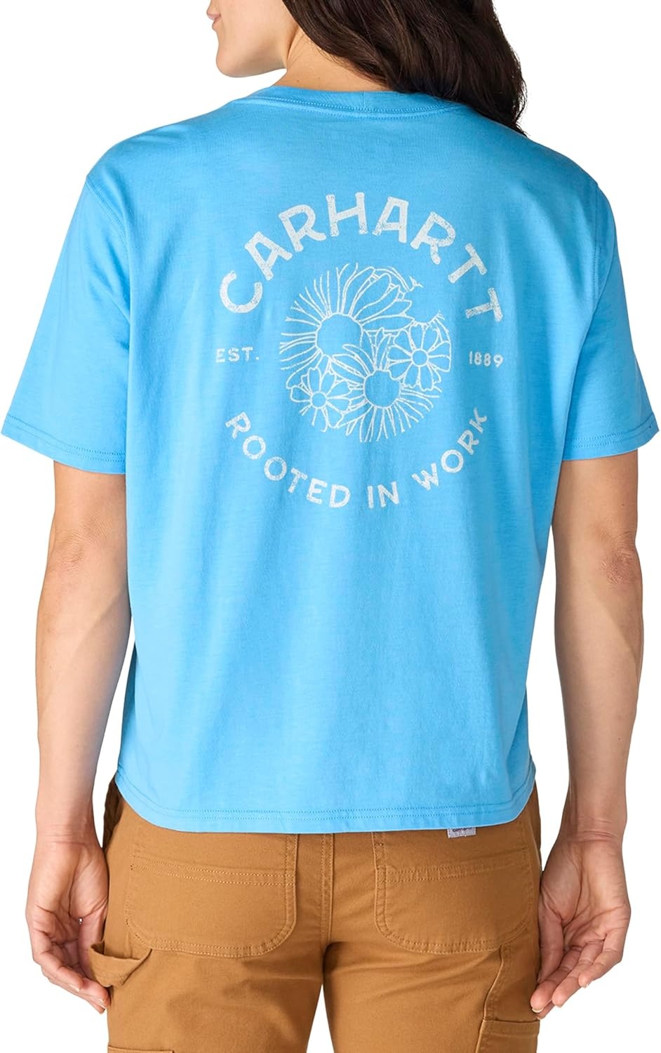 image:imageCarhartt Womens Tencel Fiber Series Loose Floral TShirtTranquil Blue