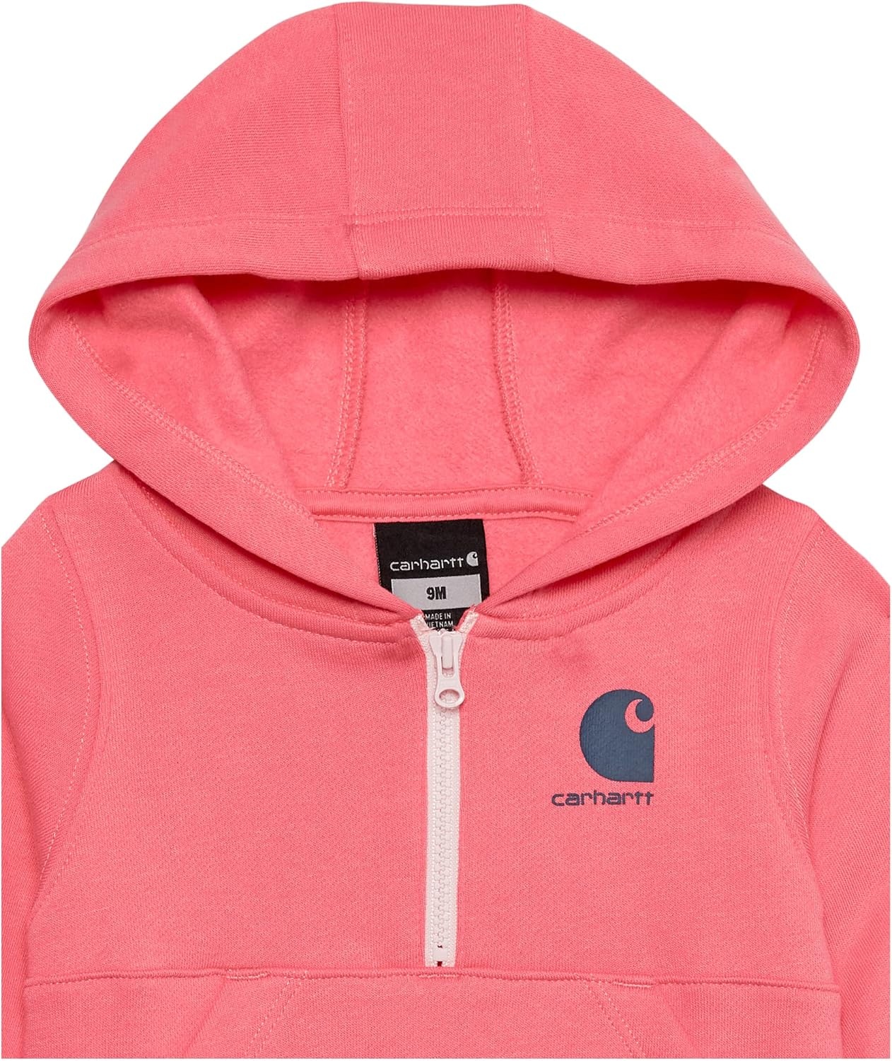 image:imageCarhartt girls Longsleeve Halfzip Hooded SweatshirtPink Lemonade