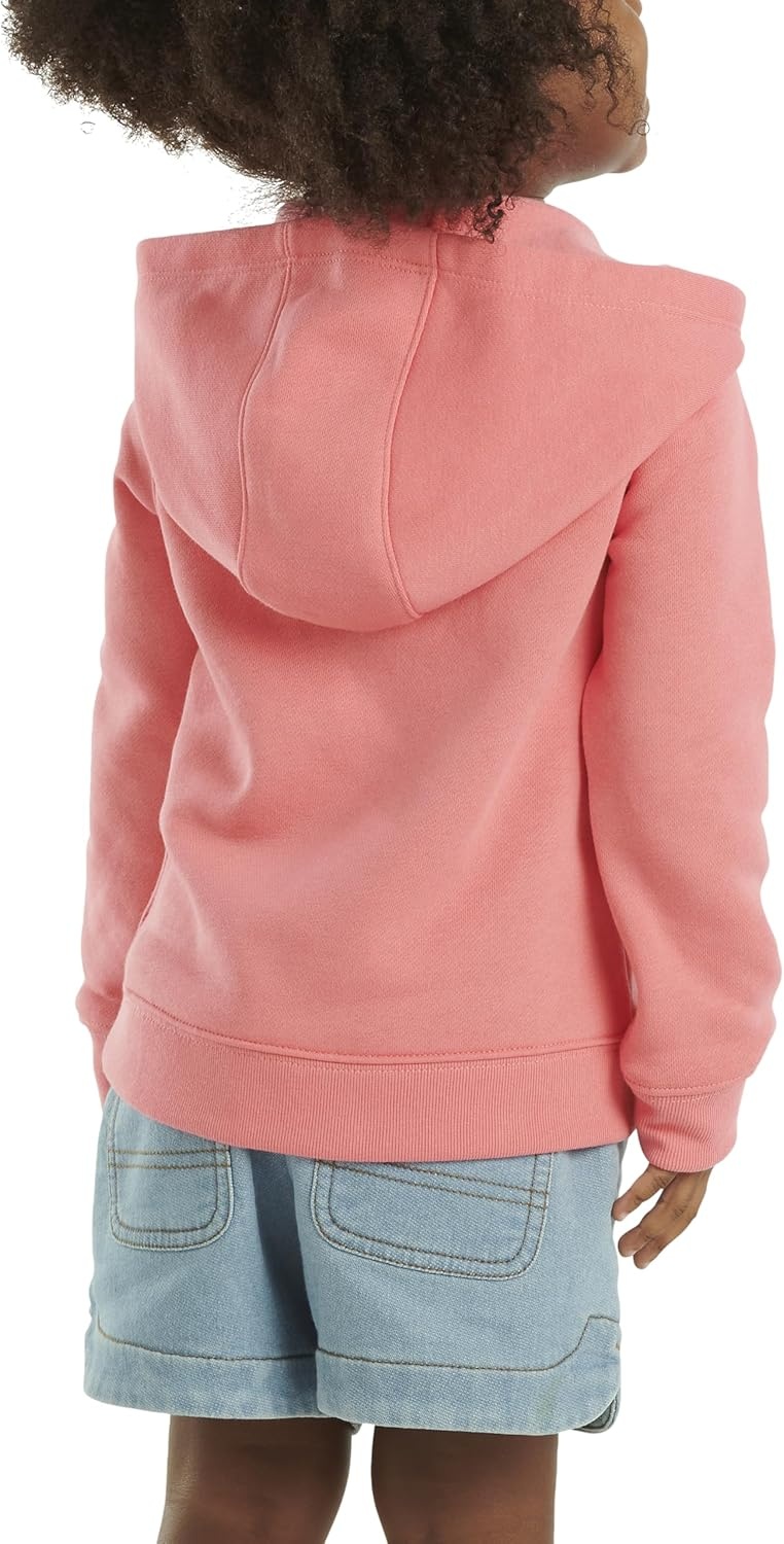 image:imageCarhartt girls Longsleeve Halfzip Hooded SweatshirtPink Lemonade