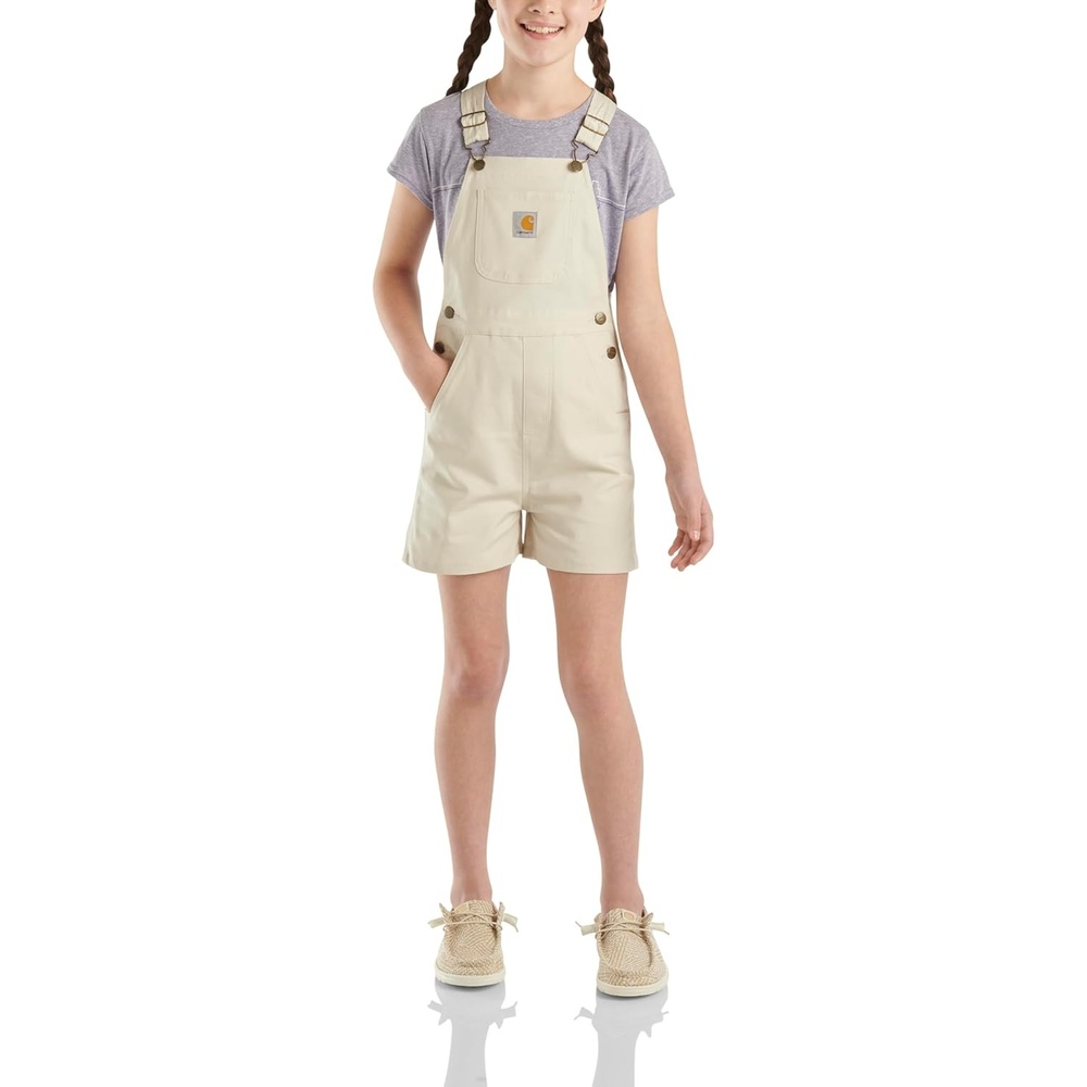 image:imageCarhartt Baby Loose Fit Jean Overall Shorts Denim ShortallsMedium Wash Denim Blue