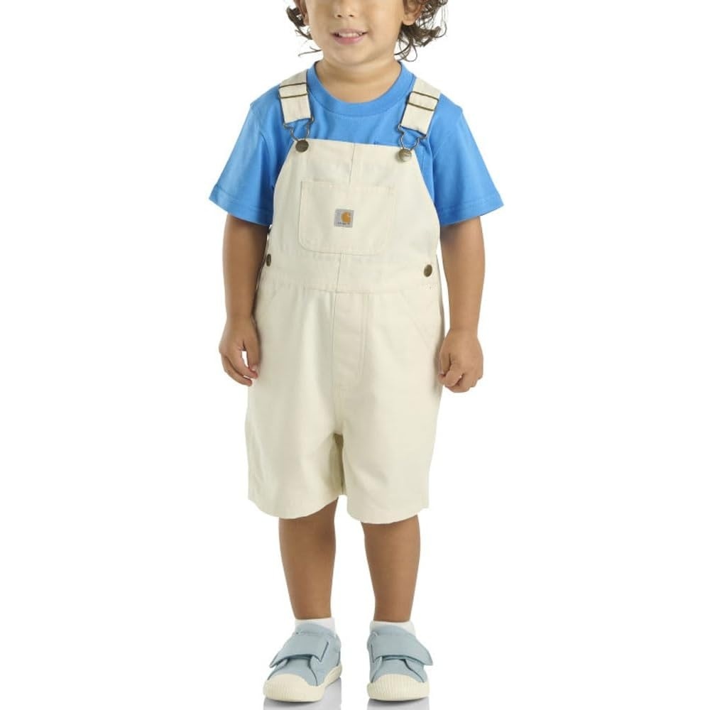 image:imageCarhartt Baby Loose Fit Overall Shorts Canvas ShortallsOffwhite Turtledove