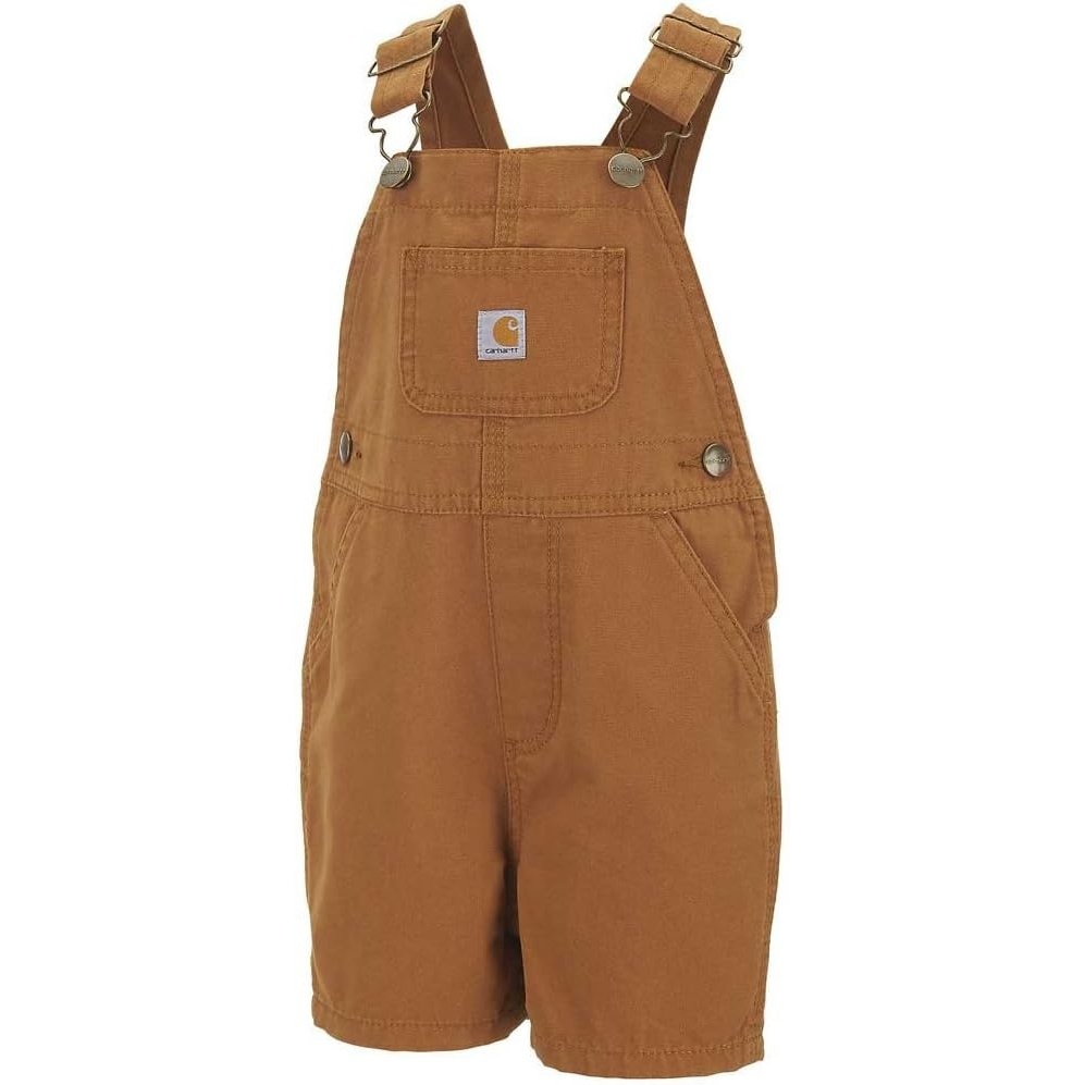 image:imageCarhartt BabyBoys Infant Washed Canvas Bib ShortallCarhartt Brown