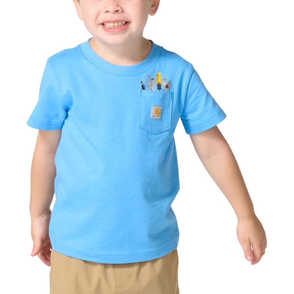 image:imageCarhartt BabyBoys Short Sleeve Tool Pocket TeeAzure Blue