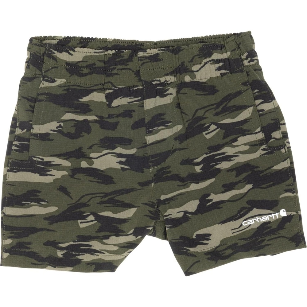 image:imageCarhartt Infant Newborn Baby Boys BS8330 Rugged Flex Camo Work Short Baby Boys Dark Green Camo