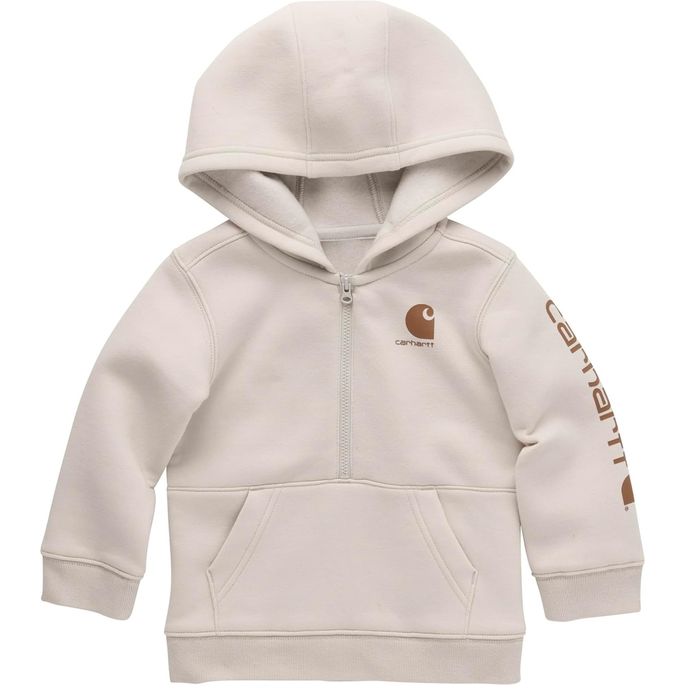 image:imageCarhartt Kids CA6273 LongSleeve HalfZip Sweatshirt BoysMalt Beige