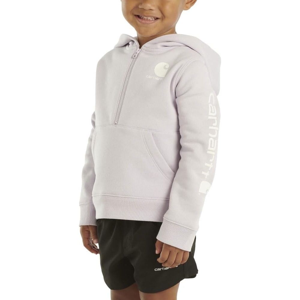 image:imageCarhartt Kids CA6273 LongSleeve HalfZip Sweatshirt BoysOrchid Petal