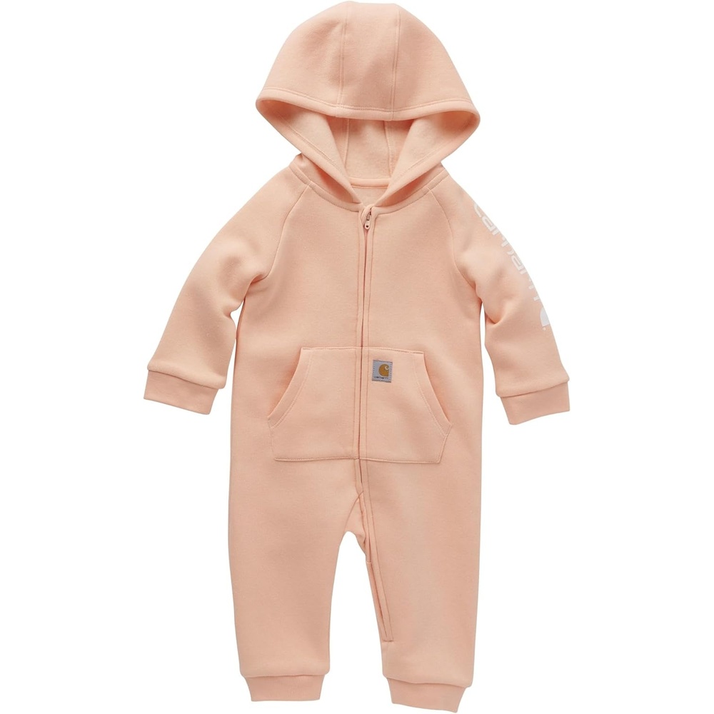 image:imageCarhartt Kids CM9732 LongSleeve Fleece ZipFront Hooded Coverall GirlsOrchid Petal Purple