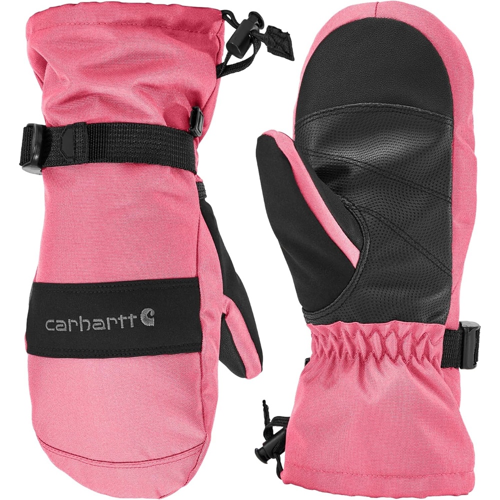 image:imageCarhartt Kids GL0845J Juniors Waterproof Insulated Gauntlet MittPink LemonadeBlack