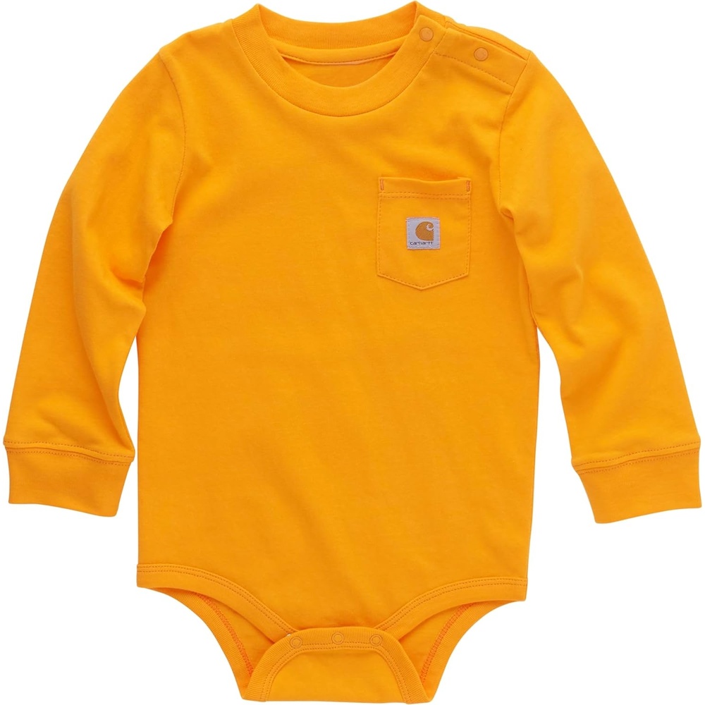image:imageCarhartt LongSleeve Pocket BodysuitBright Marigold Orange