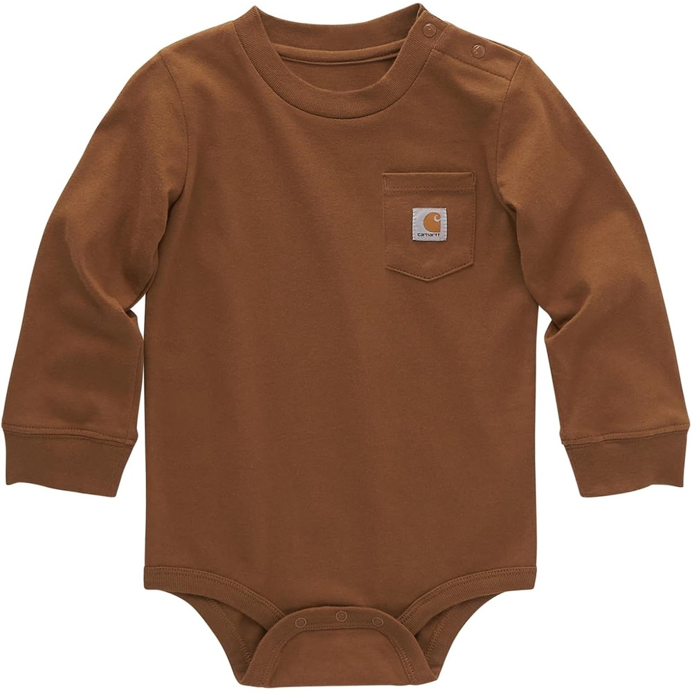 image:imageCarhartt LongSleeve Pocket BodysuitCarhartt Brown