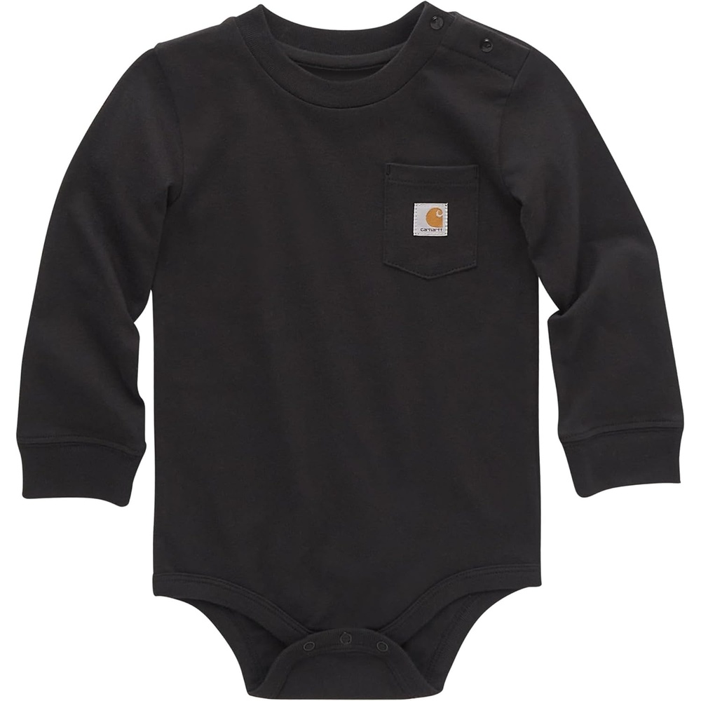 image:imageCarhartt LongSleeve Pocket BodysuitCaviar Dark Black