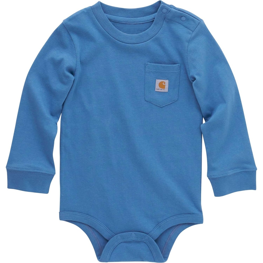 image:imageCarhartt LongSleeve Pocket BodysuitCoronet Blue