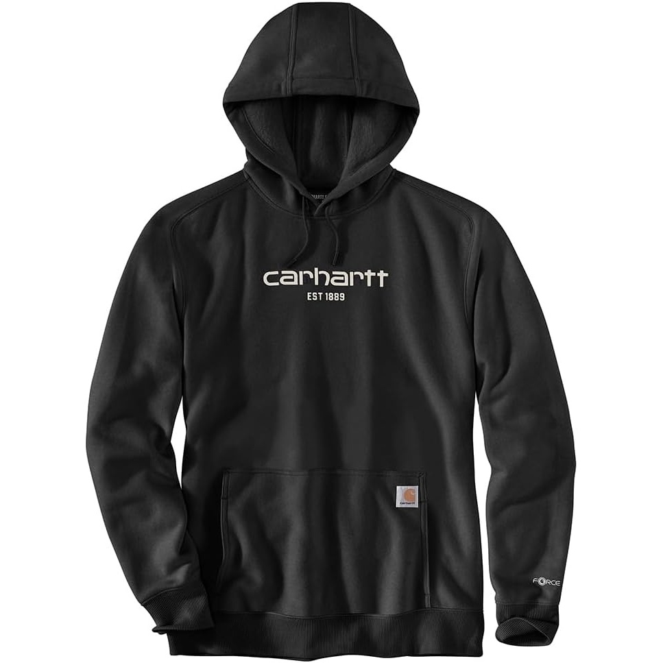 image:imageCarhartt Mens 106655 Force Relaxed Fit Lightweight Logo Graphic SweatBlack Closeout