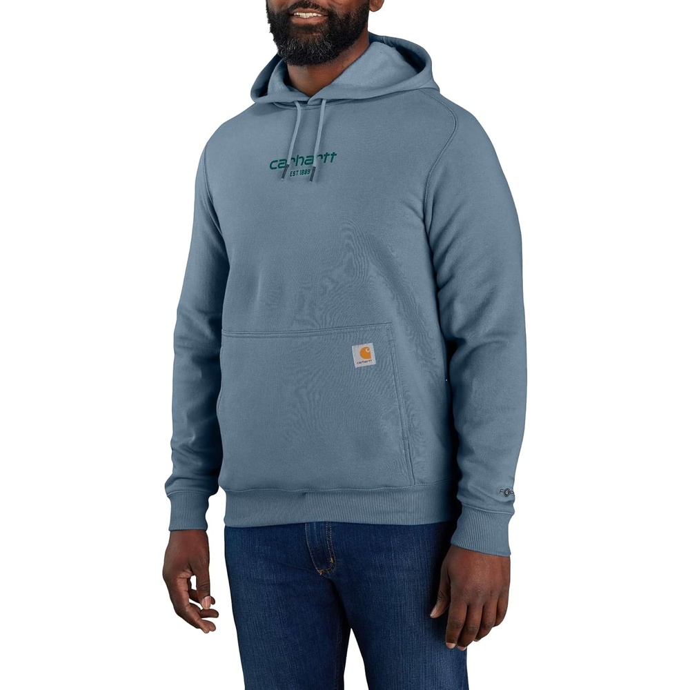 image:imageCarhartt Mens 106655 Force Relaxed Fit Lightweight Logo Graphic SweatThundercloud