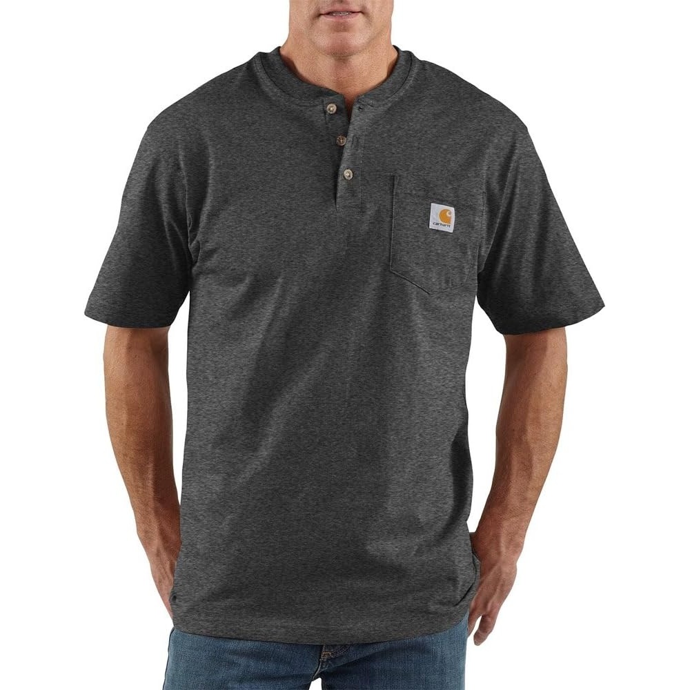 image:imageCarhartt Mens Dearborn Loose Henley TShirtCarbon Heather