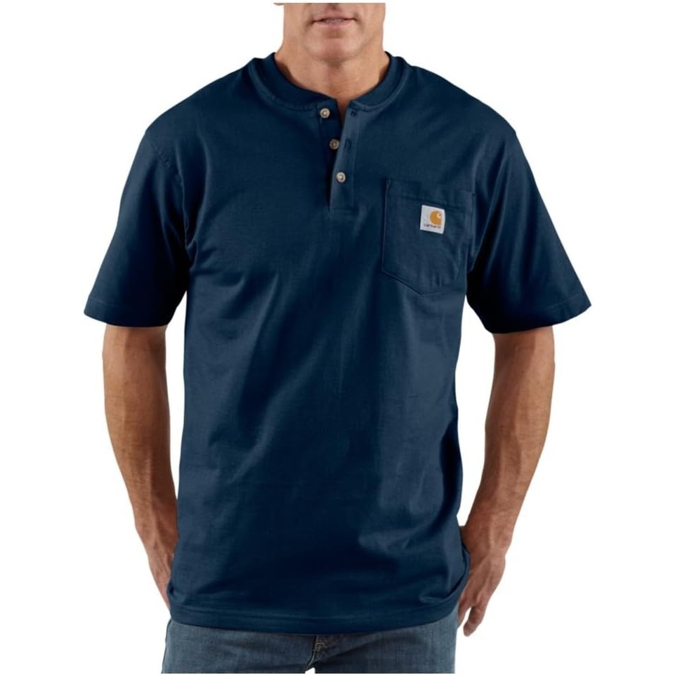 image:imageCarhartt Mens Dearborn Loose Henley TShirtNavy