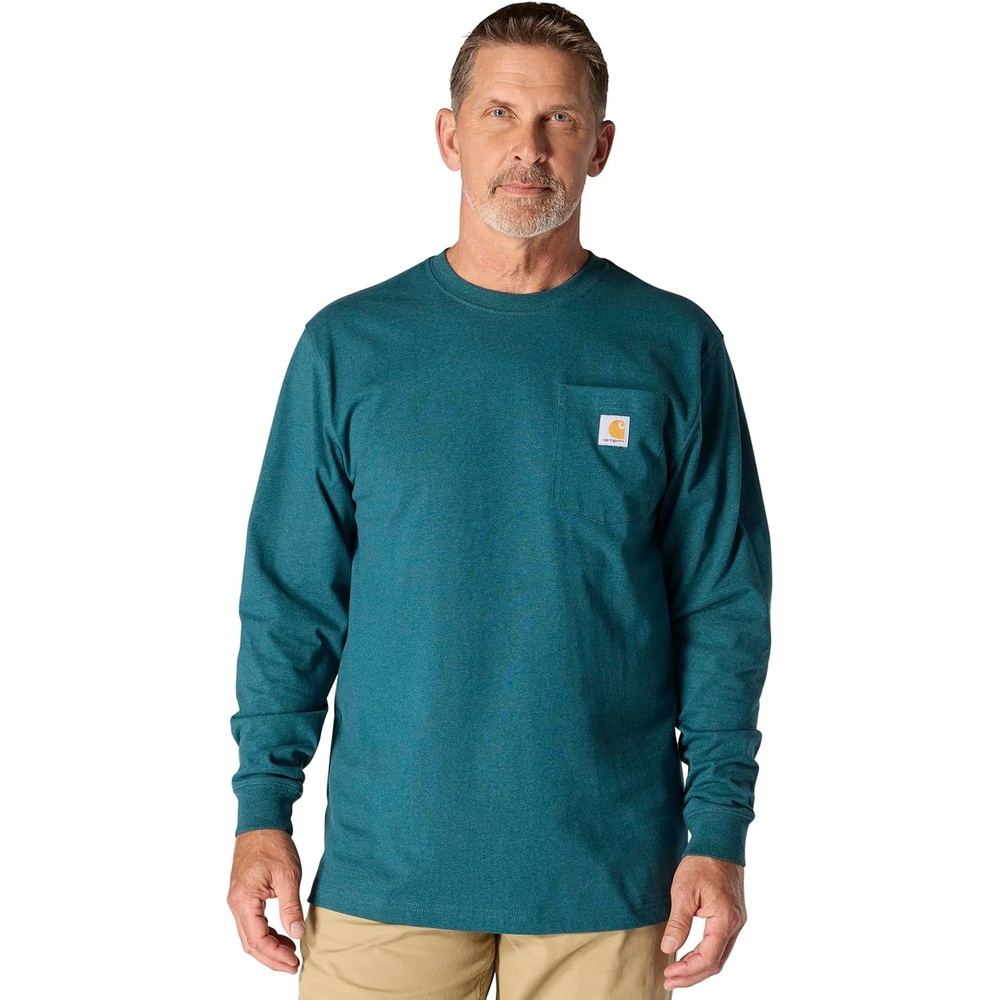 image:imageCarhartt Mens Dearborn Loose LS TShirtGreenstone Heather