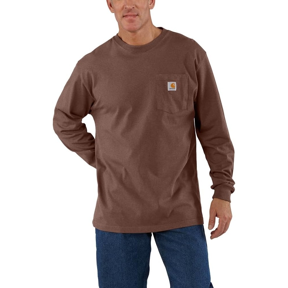 image:imageCarhartt Mens Dearborn Loose LS TShirtMocha Heather