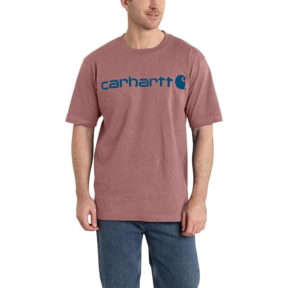image:imageCarhartt Mens Dearborn Loose Logo TShirtApple Butter Heather