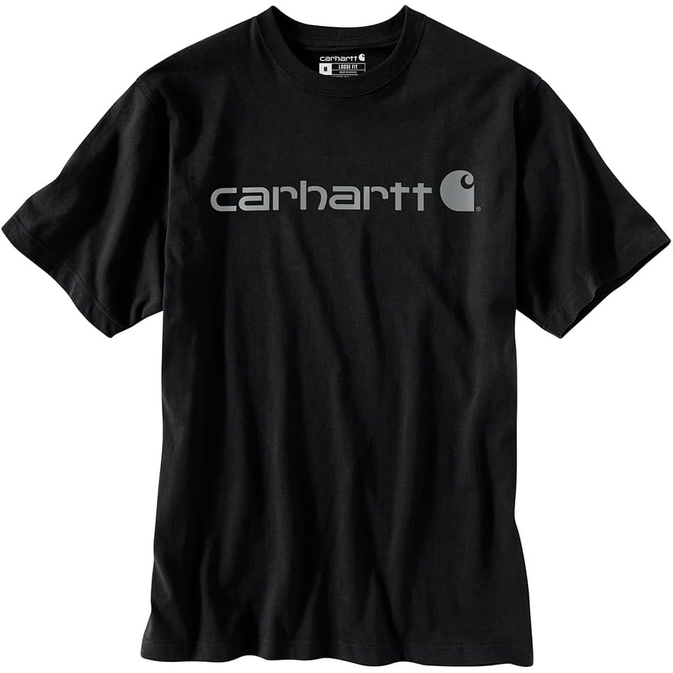 image:imageCarhartt Mens Dearborn Loose Logo TShirtBlackGray