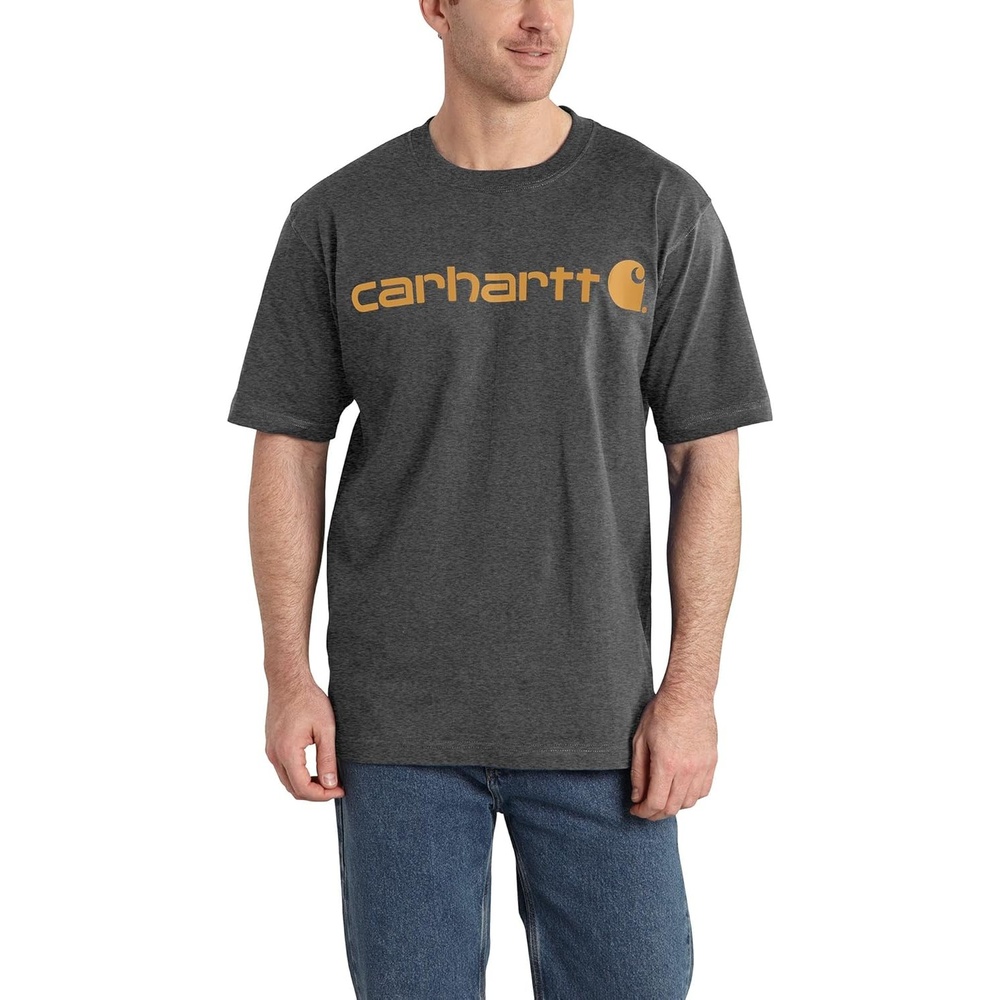 image:imageCarhartt Mens Dearborn Loose Logo TShirtCarbon Heather
