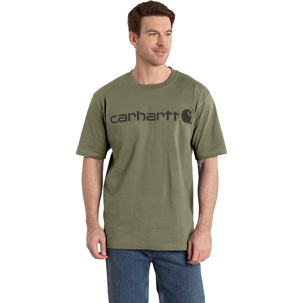 image:imageCarhartt Mens Dearborn Loose Logo TShirtDusty Olive