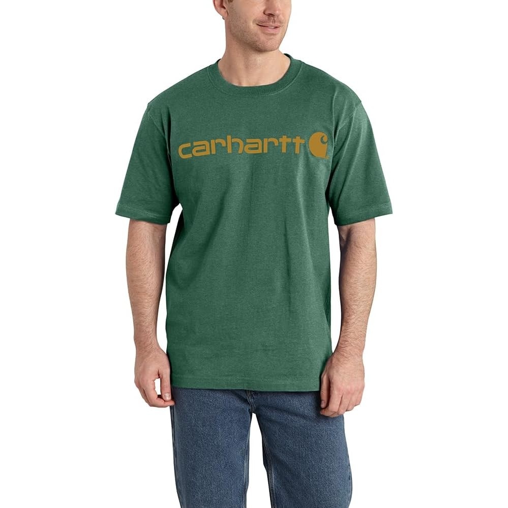 image:imageCarhartt Mens Dearborn Loose Logo TShirtFrosted Balsam Heather