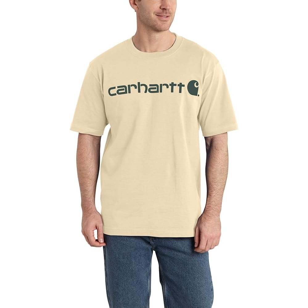 image:imageCarhartt Mens Dearborn Loose Logo TShirtOat Milk