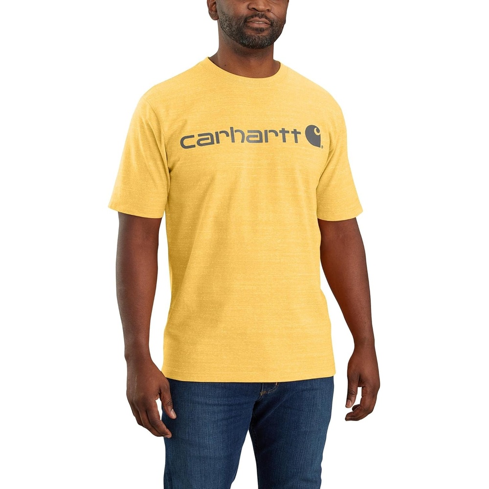 image:imageCarhartt Mens Dearborn Loose Logo TShirtSundance Snow Heather