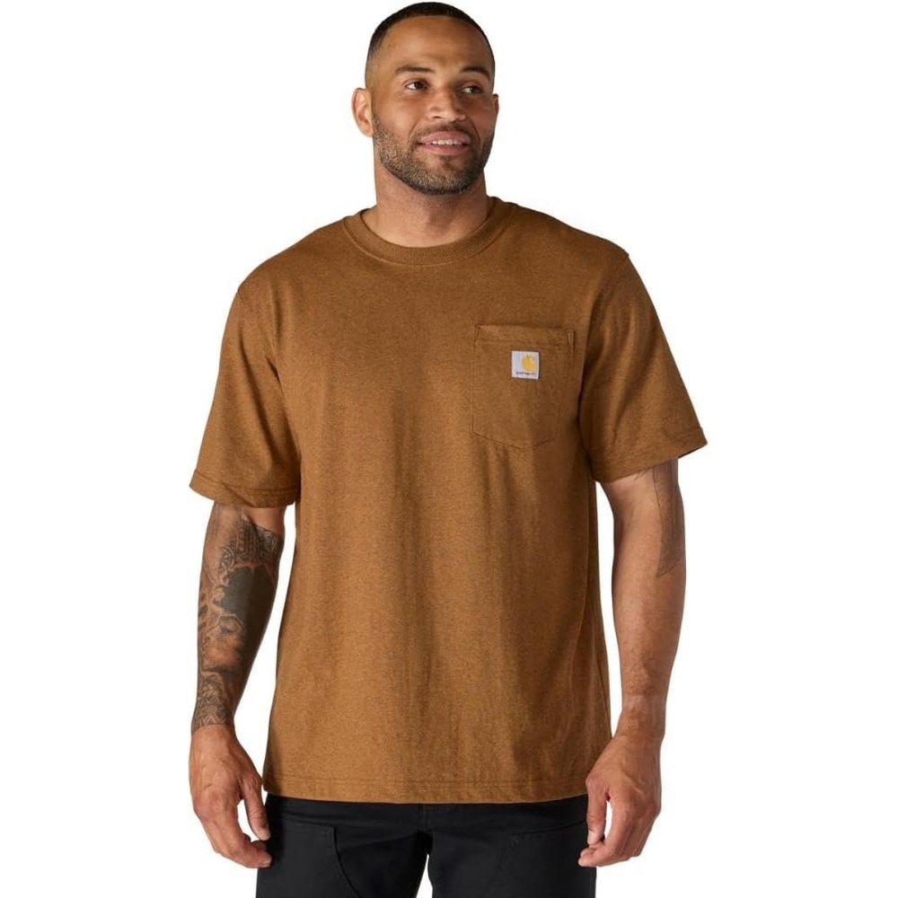 image:imageCarhartt Mens Dearborn Relaxed Pocket TShirtOiled Walnut Heather