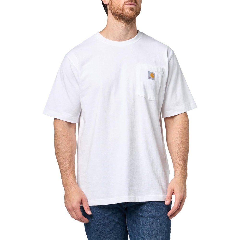 image:imageCarhartt Mens Dearborn Relaxed Pocket TShirtWhite
