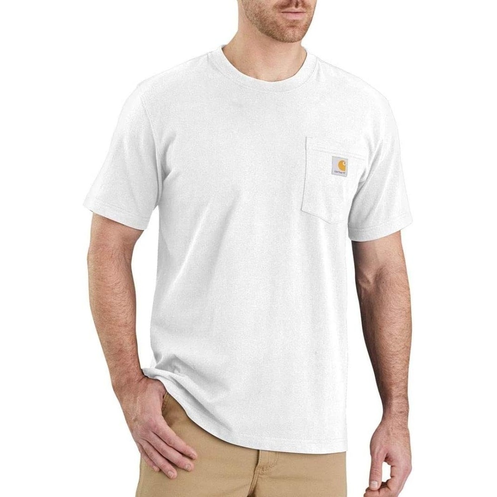 image:imageCarhartt Mens Dearborn Relaxed Pocket TShirtWhite Closeout