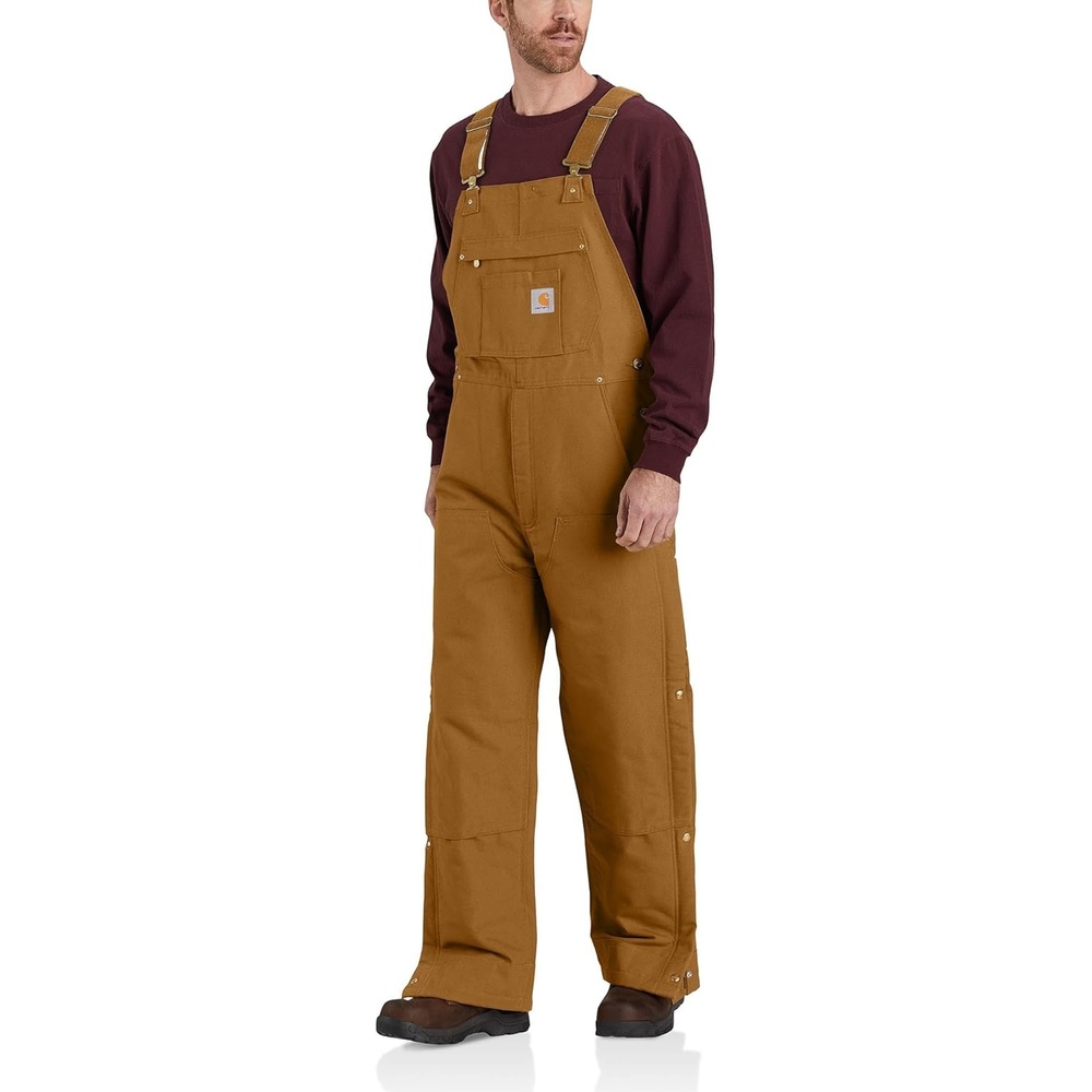 image:imageCarhartt Mens Firm Duck Insulated Bib OverallCarhartt Brown1