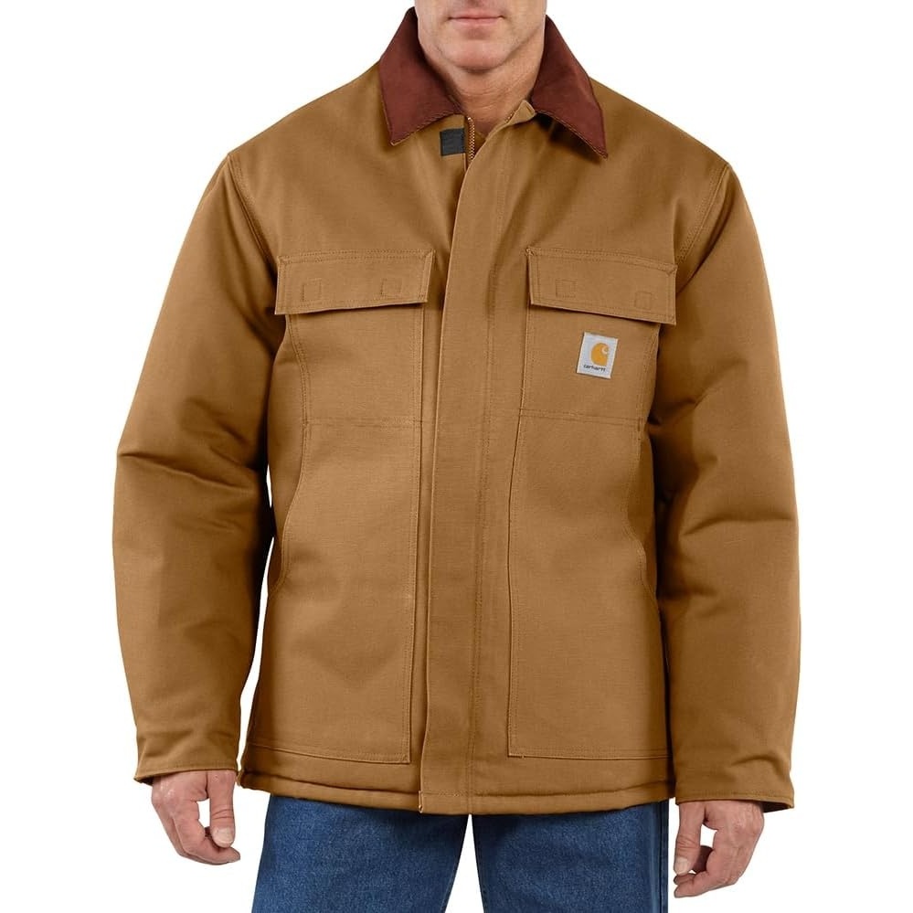 image:imageCarhartt Mens Firm Duck Traditional CoatCarhartt Brown