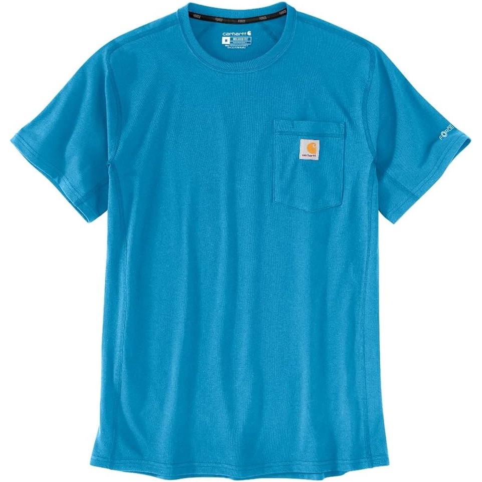image:imageCarhartt Mens Force Relaxed Fit Midweight ShortSleeve Pocket TShirtAtomic Blue
