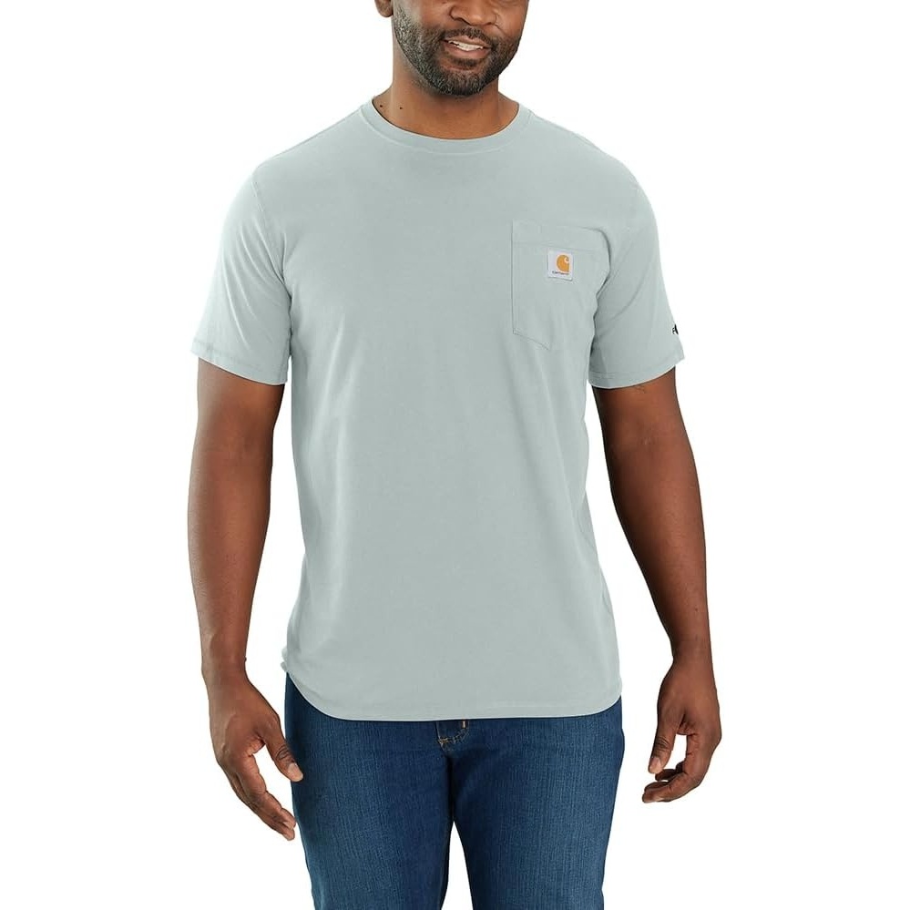 image:imageCarhartt Mens Force Relaxed Fit Midweight ShortSleeve Pocket TShirtDew Drop