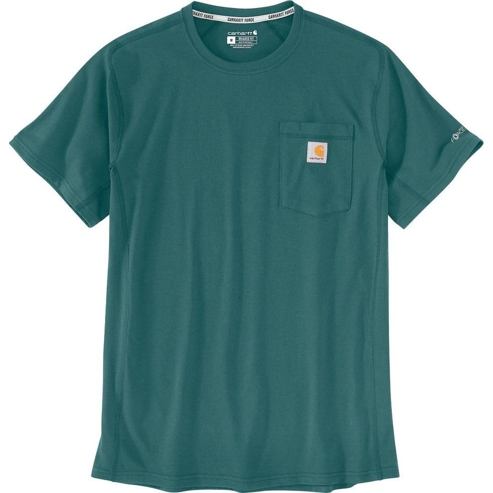 image:imageCarhartt Mens Force Relaxed Fit Midweight ShortSleeve Pocket TShirtTransformative Teal