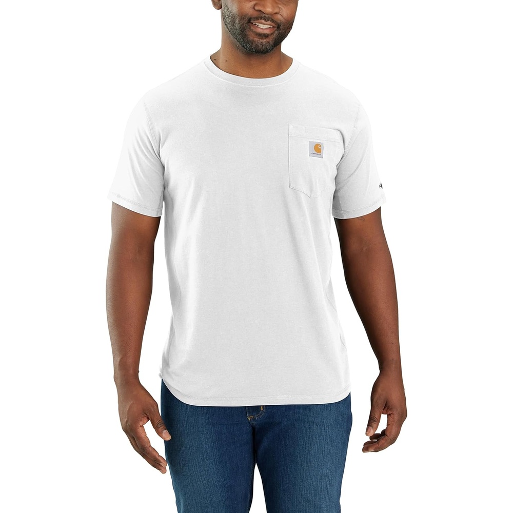 image:imageCarhartt Mens Force Relaxed Fit Midweight ShortSleeve Pocket TShirtWhite