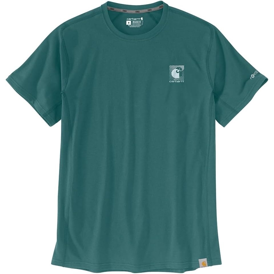 image:imageCarhartt Mens Force Relaxed Logo TShirtTransformative Teal